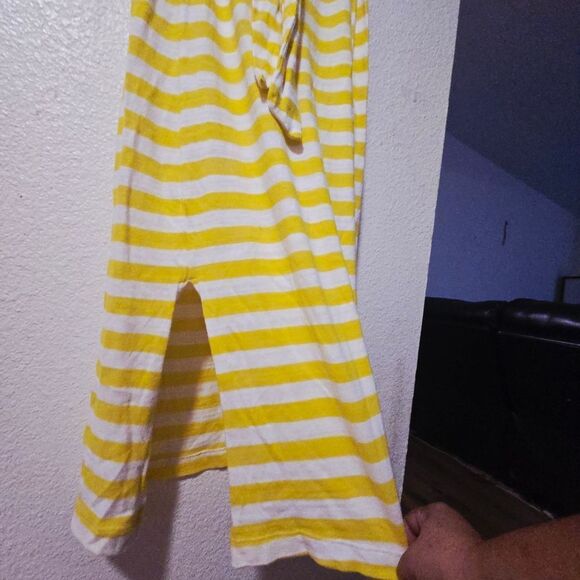 LOFT Yellow and White V-Neck Sundress - Picture 6 of 9
